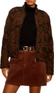 Sanctuary Empress Paisley Quilted Bomber Jacket