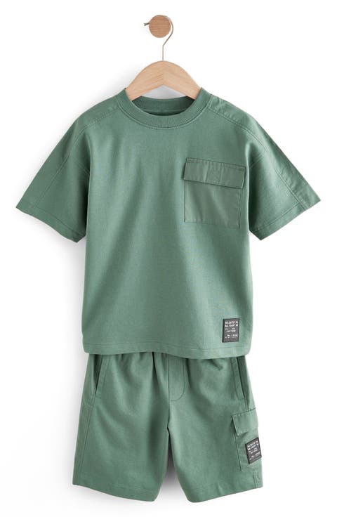 Kids' Utility Cotton T-Shirt & Shorts Set (Little Kid & Big Kid)