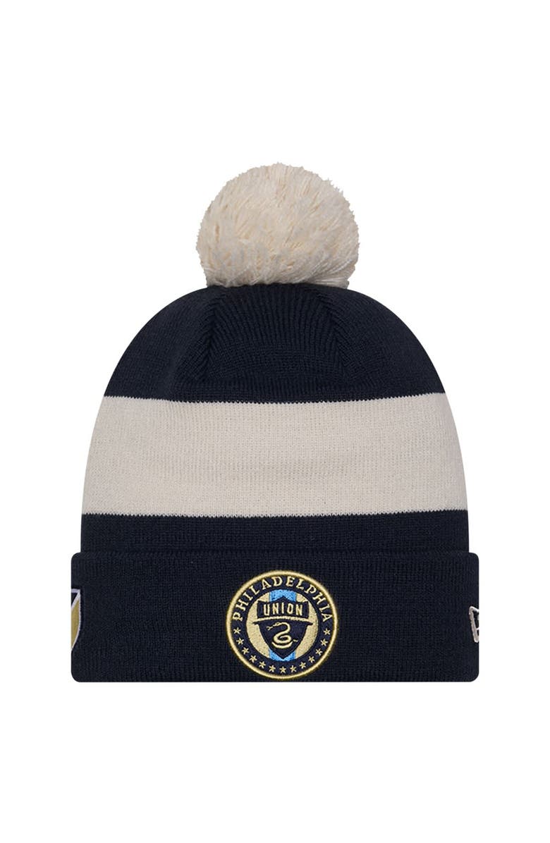 New Era Men's New Era Navy Philadelphia Union 2024 Kick Off Collection Cuffed Knit Hat with Pom, Main, color, 