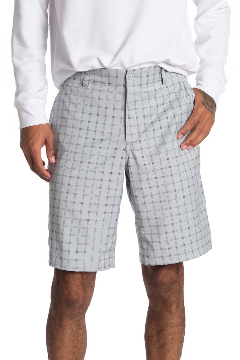 Dri-FIT Plaid Golf Shorts, Main, color, WOLF GREY/DARK GREY