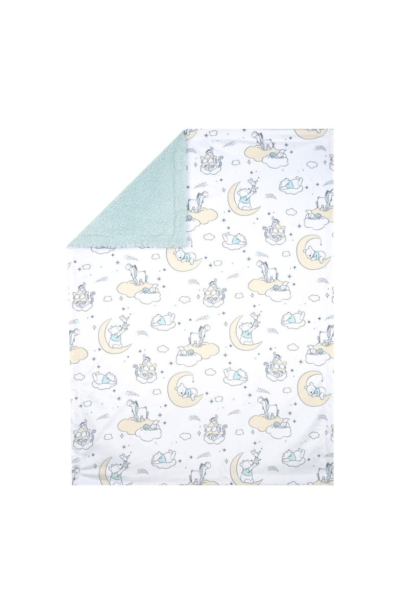 Lambs & Ivy Disney Baby Cozy Friends Winnie the Pooh Fleece Baby Blanket, Alternate, color, White