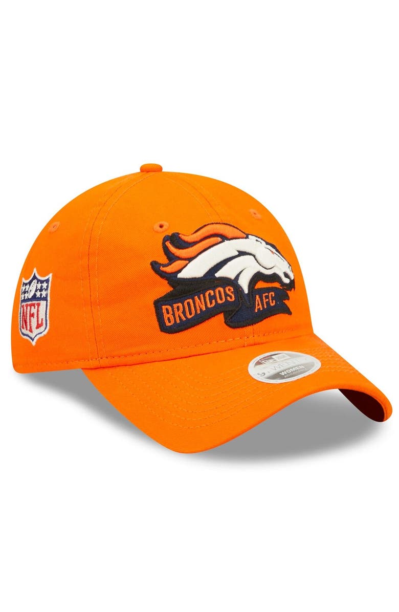 New Era Women's New Era Orange Denver Broncos 2022 Sideline Adjustable 9TWENTY Hat, Main, color,