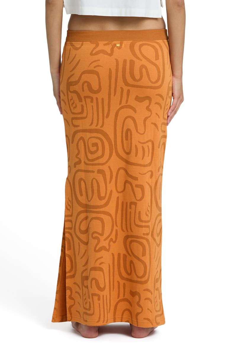 Billabong Embers Drawstring Maxi Skirt, Alternate, color, Tangerine