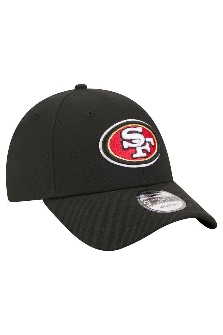 Men's New Era  Black San Francisco 49ers Core Team 9FORTY Adjustable Hat, Alternate, color, Black