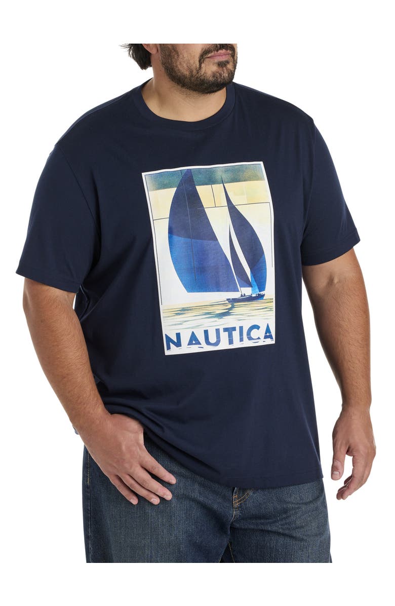 Nautica Big & Tall Sailboat Graphic Tee, Main, color, 