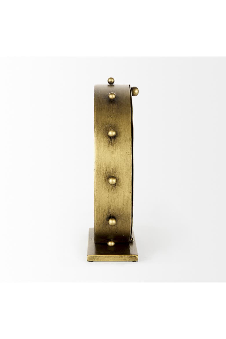 Marian Studded Table Clock, Alternate, color, Gold