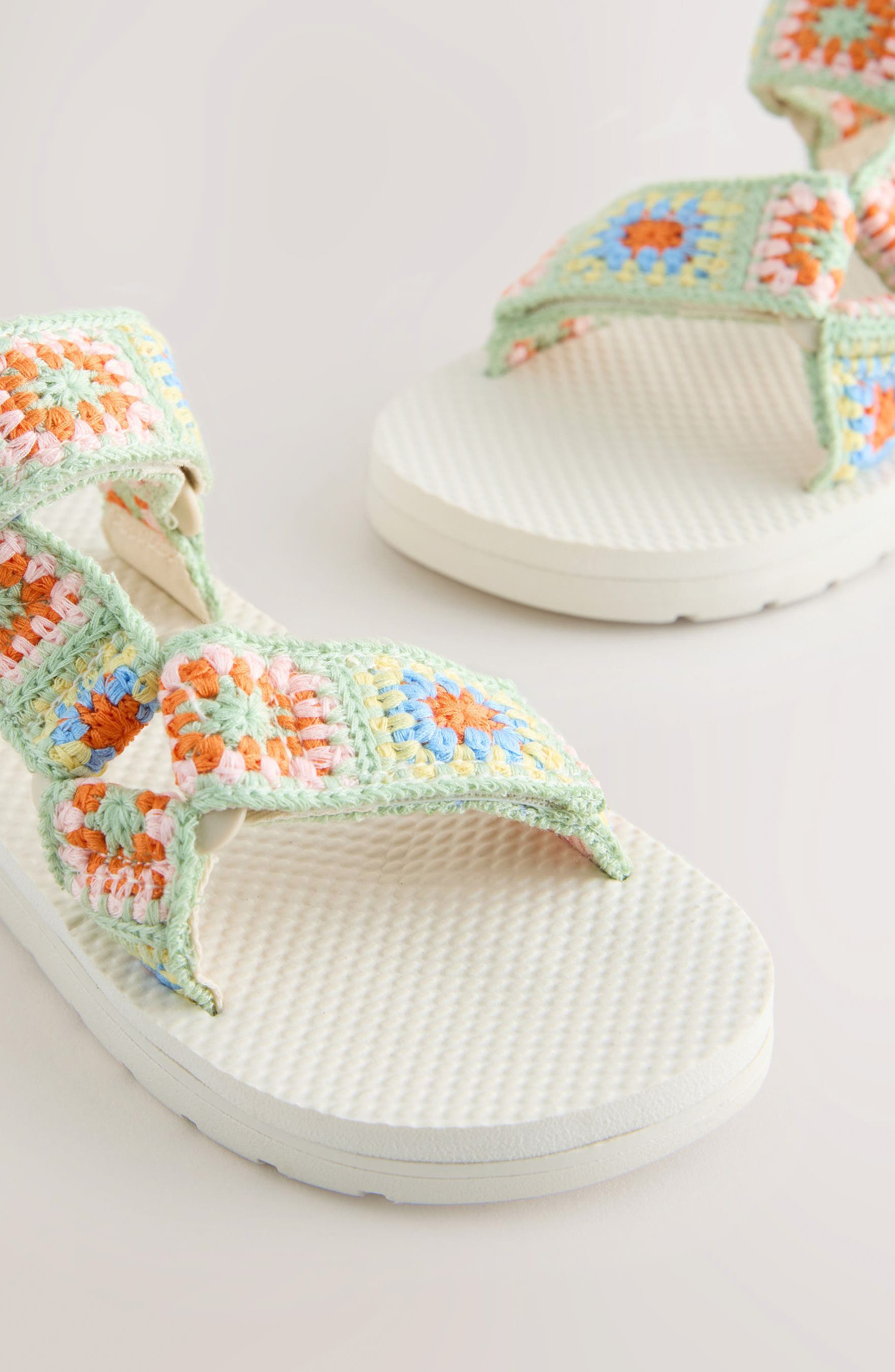 NEXT Kids
 Crochet Trekker Sandal, Alternate, color, Green