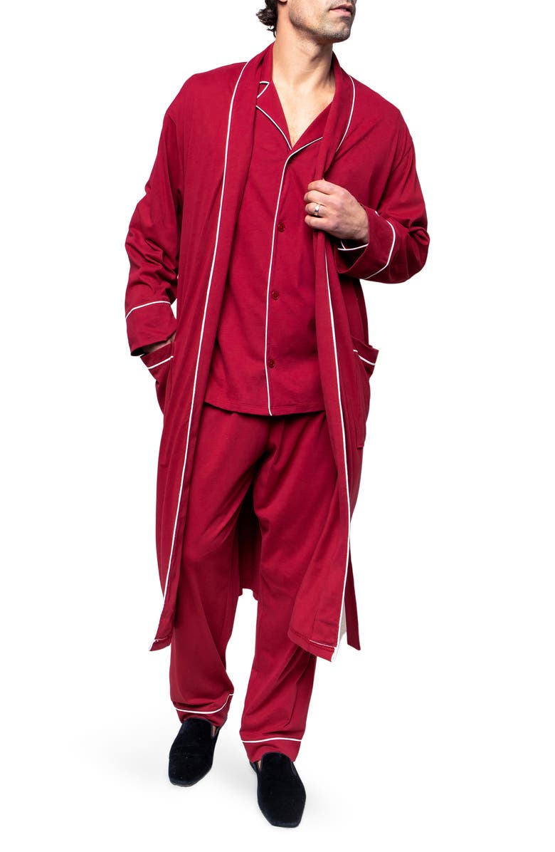 Petite Plume Men's Luxe Pima Cotton Robe, Main, color, 
