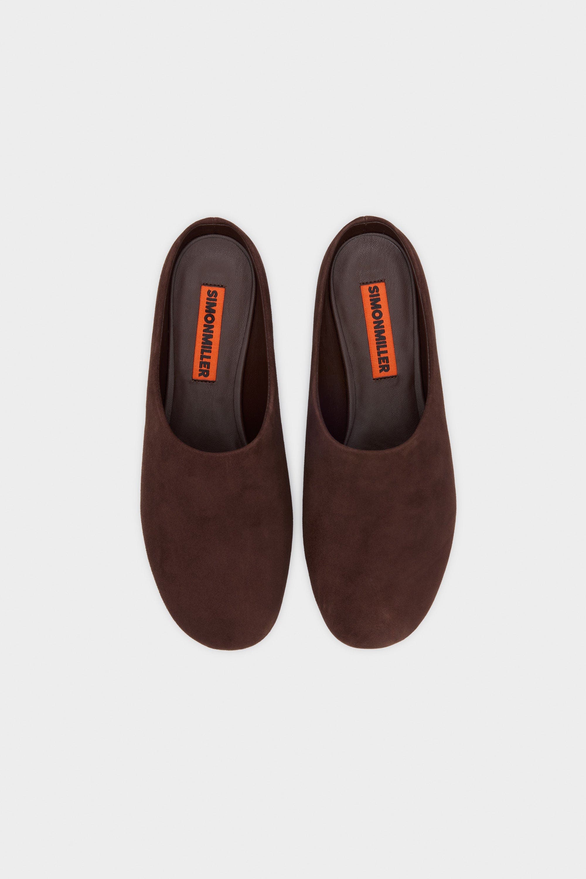 SIMONMILLER Suede Riad Slipper, Alternate, color, Espresso
