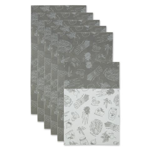 Reusable Market Print Fridge Liner Set/6