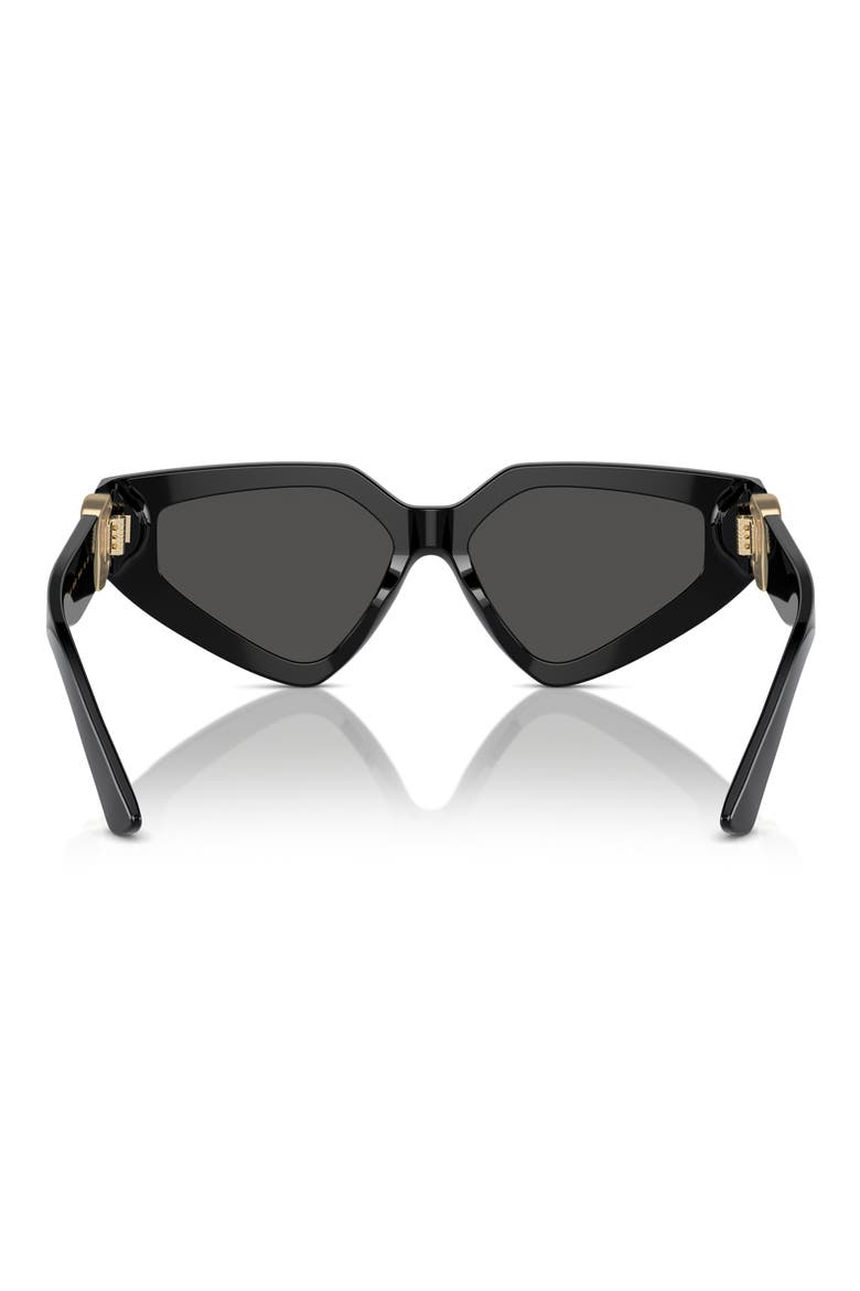 59mm Butterfly Sunglasses, Alternate, color, BLACK