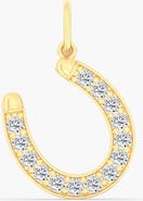 Everlee Horseshoe Lab Diamond Charm in 14K