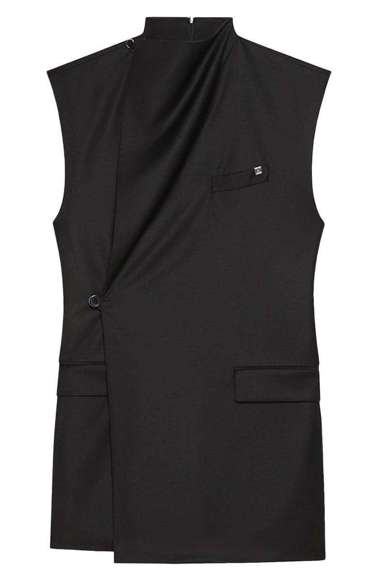 Helmut Lang Cowl Neck Wool Blazer Dress, Alternate, color, 