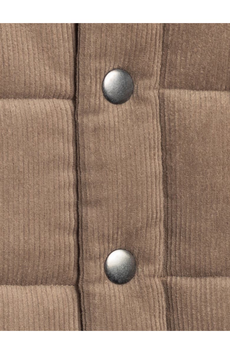 Kendi Idris Corduroy Snap Vest, Alternate, color, Taupe