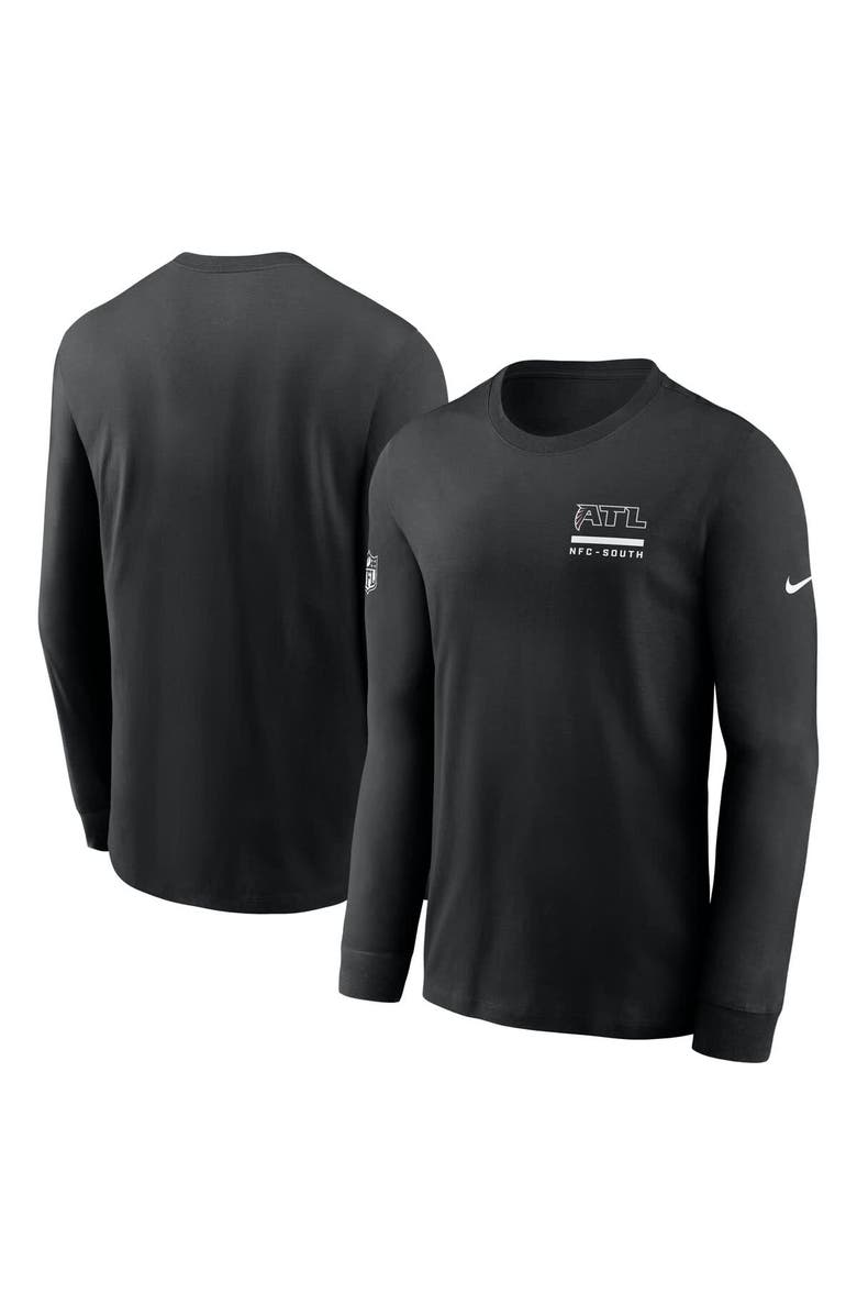 Nike Men's Nike Black Atlanta Falcons Sideline Performance Long Sleeve T-Shirt, Main, color, Black