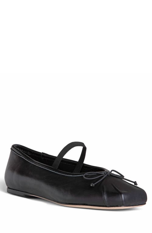 Allegra James Cossie Leather Ballet In Black