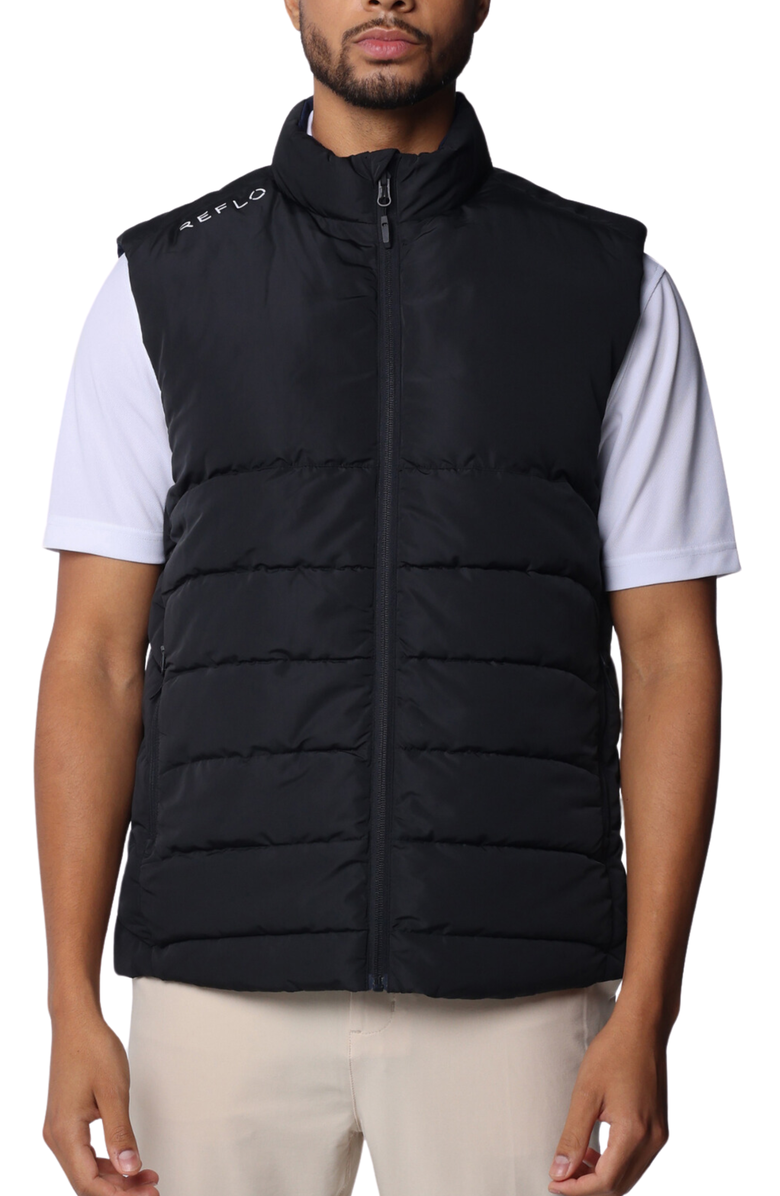 Reflo Flint Reversible Recycled & Recyclable Vest, Main, color, Black