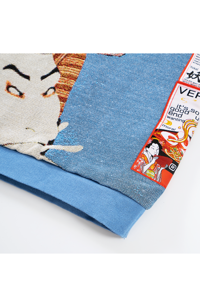 VERYRARE Yokai/Kabuki Hoodie, Alternate, color, Blue