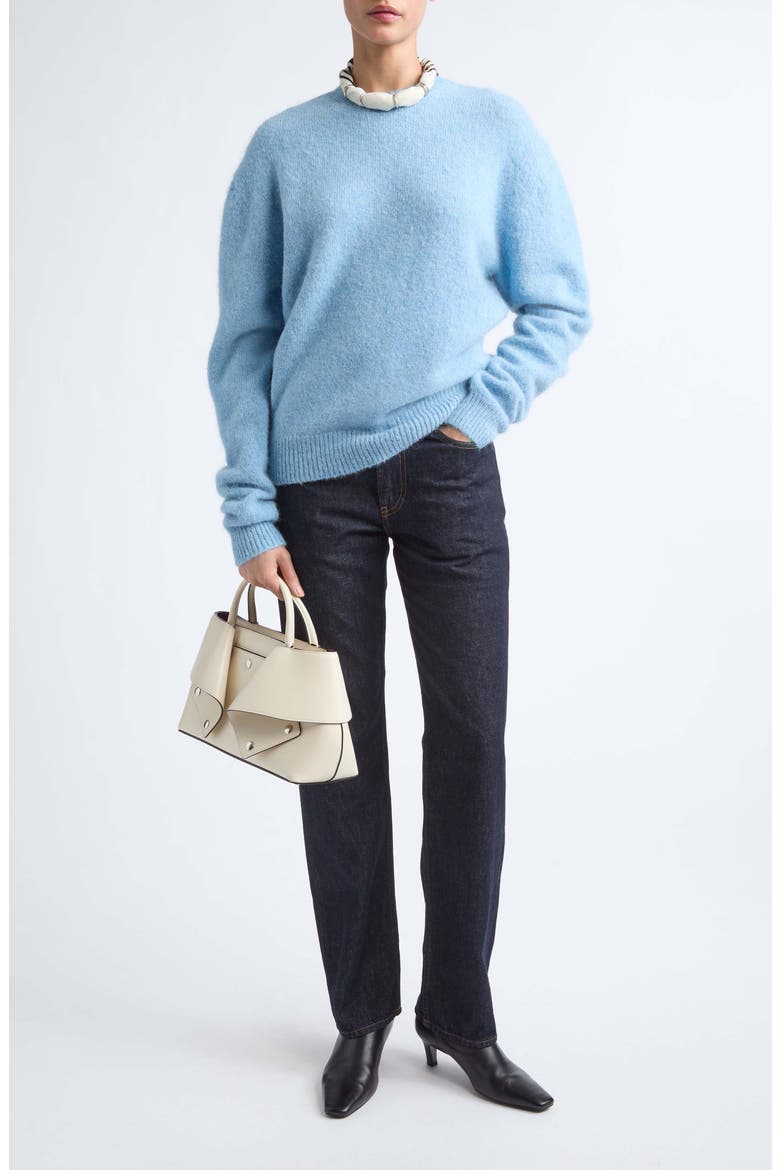 Alpaca Blend Crewneck Sweater, Alternate, color, PALE BLUE
