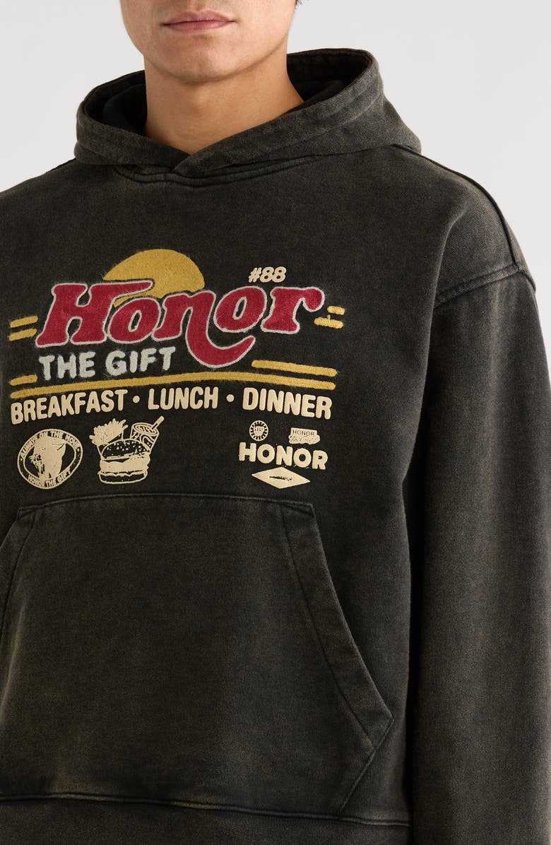 HONOR THE GIFT Honor Dinning Embroidered Hoodie, Alternate, color, Grey