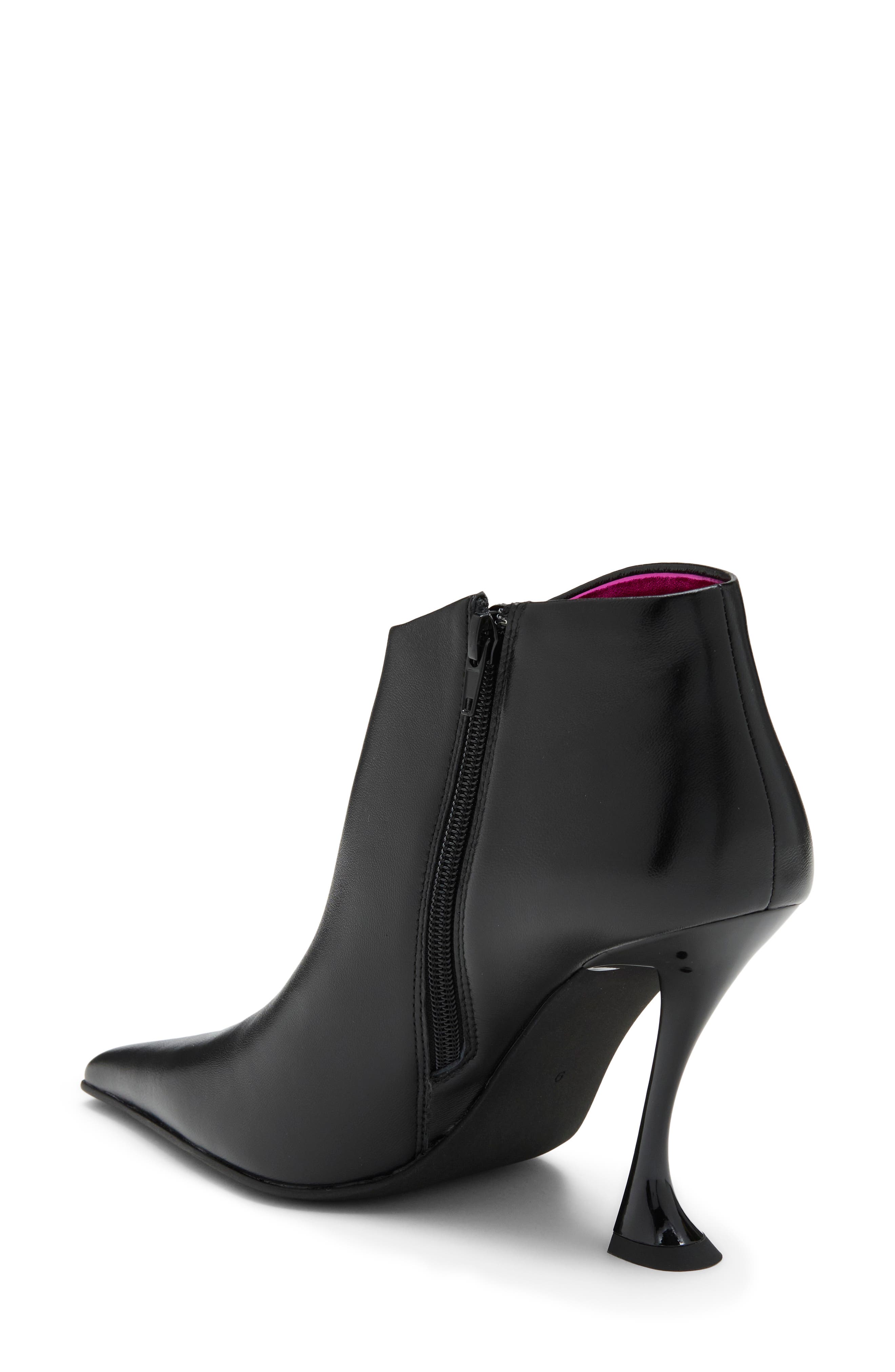 Blaza Pointed Toe Ankle Bootie, Alternate, color, BLACK CRINKLE