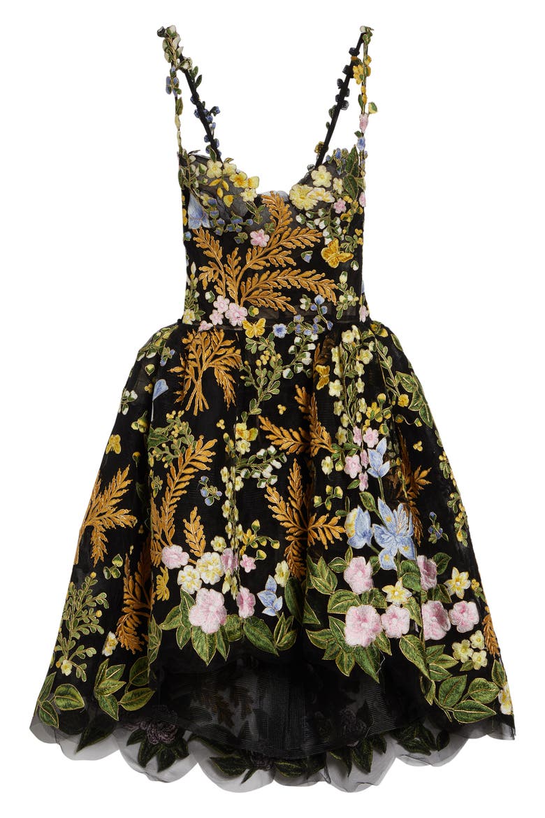 Sleeveless Mixed Botanical Floral Lace Cocktail Dress, Main, color, FLORAL MULTI