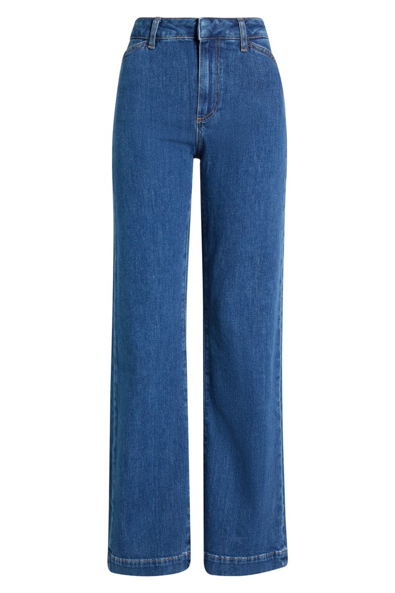 Leenah Curved Pocket High Waist Wide Leg Jeans, Alternate, color, GLENDORA