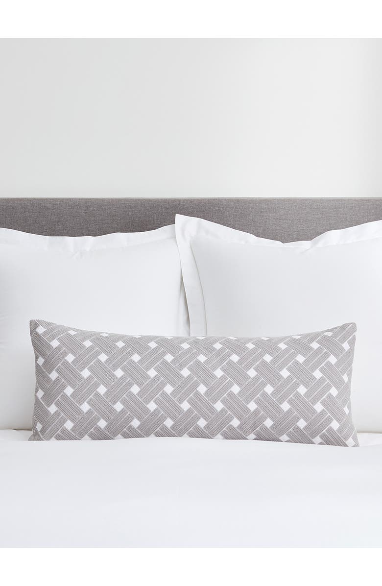 Boll & Branch Basket Weave Oversize Lumbar Pillow Cover & Insert, Alternate, color, 