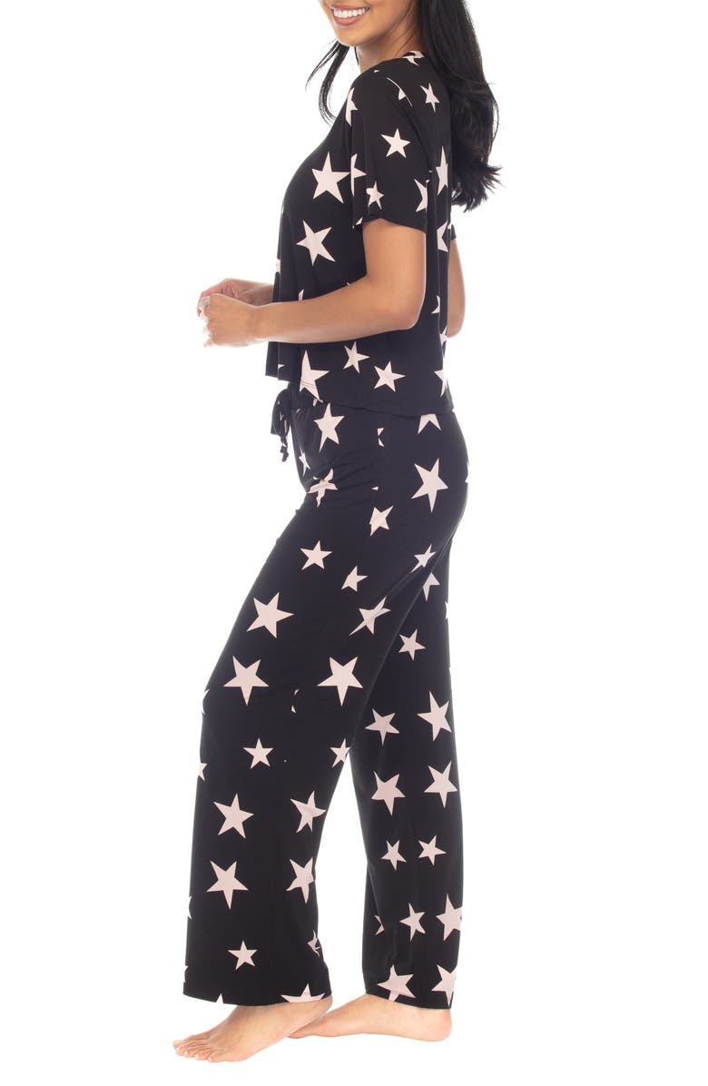 Honeydew All American Pajamas, Alternate, color, Black Stars