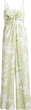 Rip Curl Cala Cadella Palm Print Jumpsuit