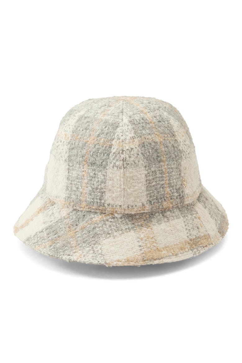 Quincey Bouclé Cloche Hat, Main, color, CREAM