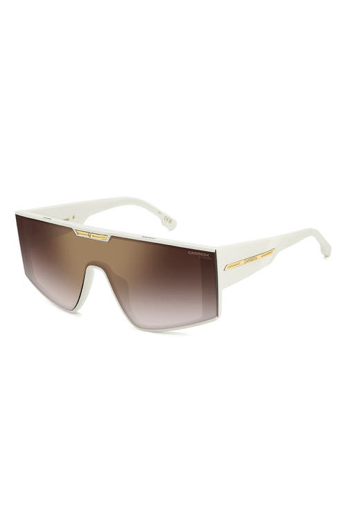 Carrera Eyewear Victory C 99mm Rectangular Mask Sunglasses In White