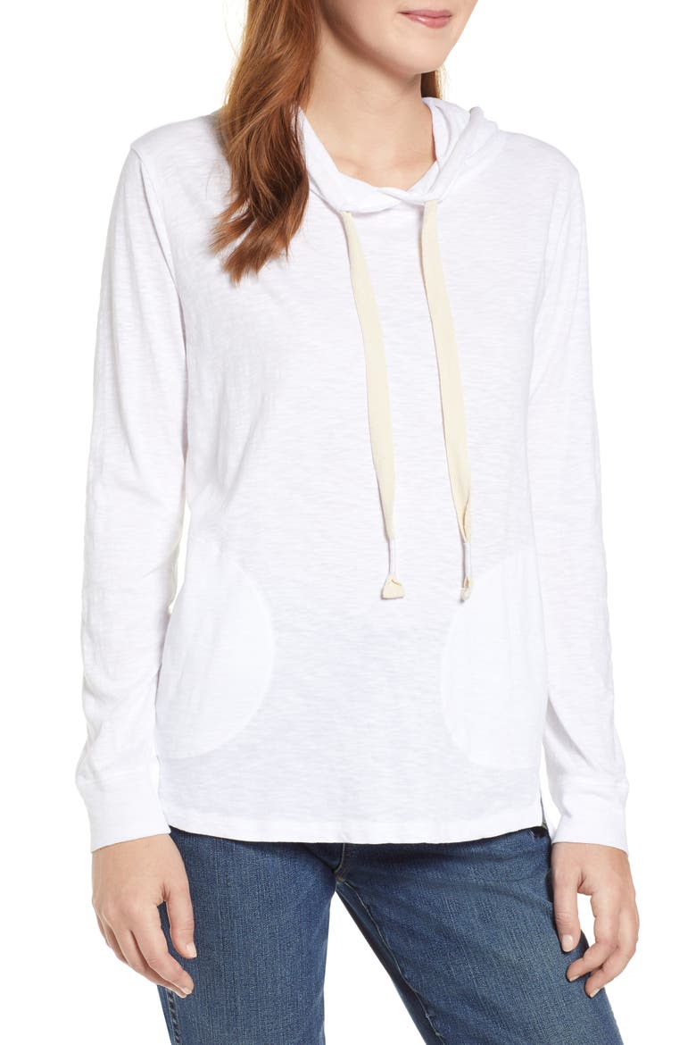 Slub Hoodie, Main, color, WHITE