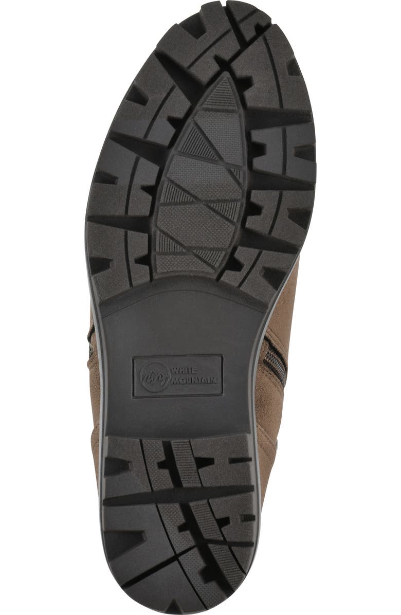 White Mountain Footwear Tahj Lug Sole Bootie, Alternate, color, Dark Taupe/ Faux/ Suede