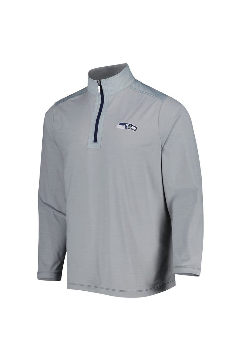 Men's Tommy Bahama Gray Seattle Seahawks On Deck IslandZone Half-Zip Jacket, Alternate, color, Gray