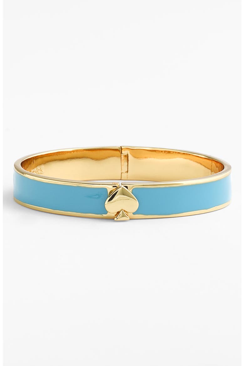 'spade' hinged bangle, Main, color, TURQUOISE