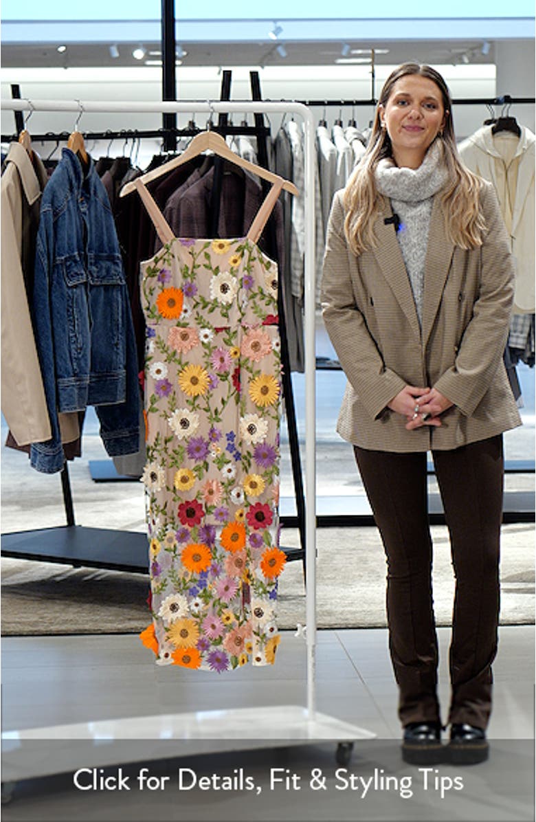 3D Floral Embroidered Sheath, sales video thumbnail