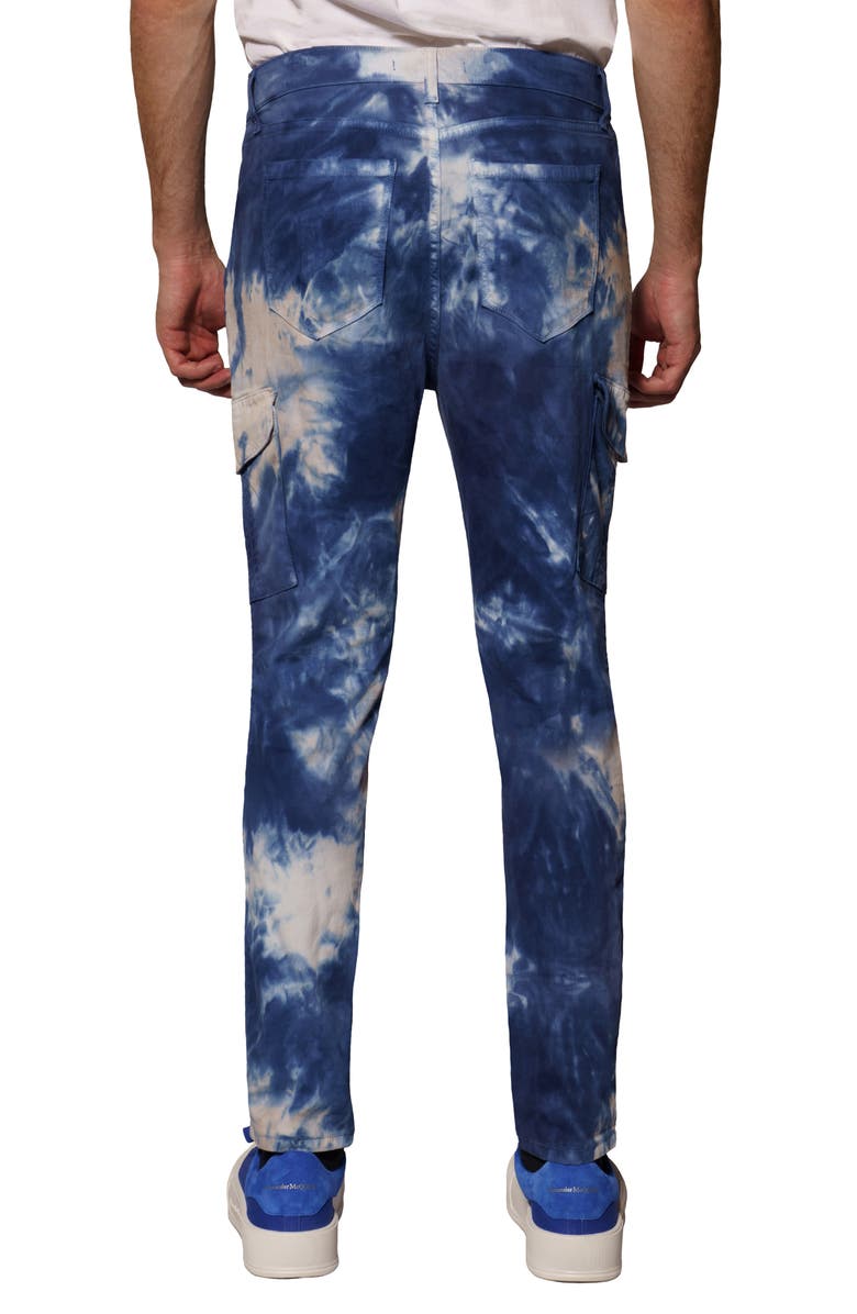 Monfrère Preston Slim Fit Tie Dye Cargo Jeans, Alternate, color, 