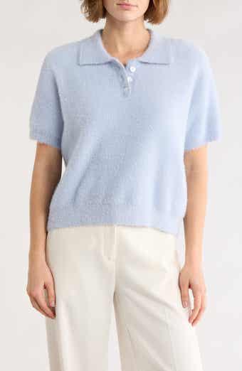 CYRUS Eyelash Knit Polo Sweater