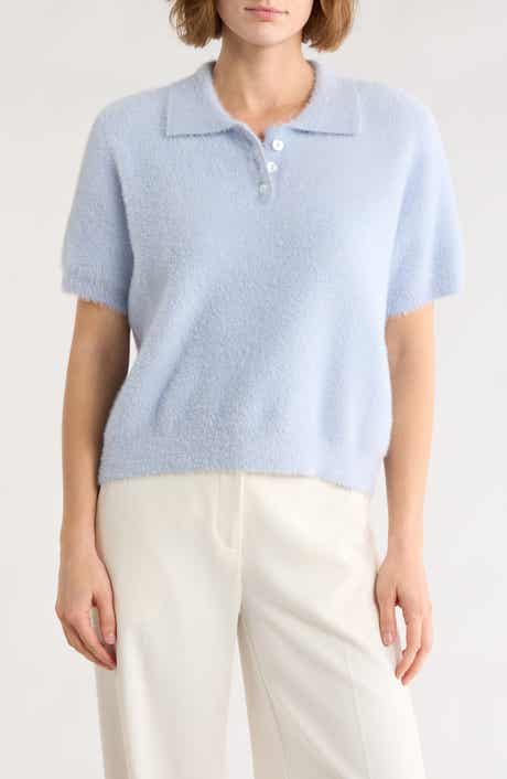 CYRUS Eyelash Knit Polo Sweater