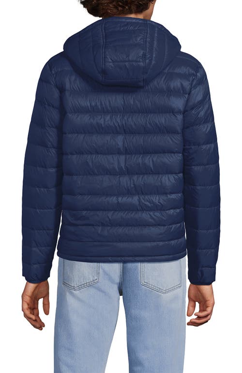 Lands' End Wanderweight Ultralight Packable Hooded Down Jacket In Blue