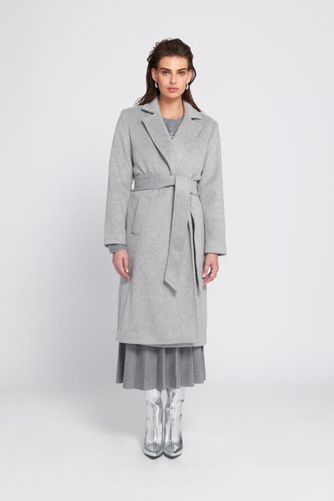 Melton Wrap Coat Belted/Wrap