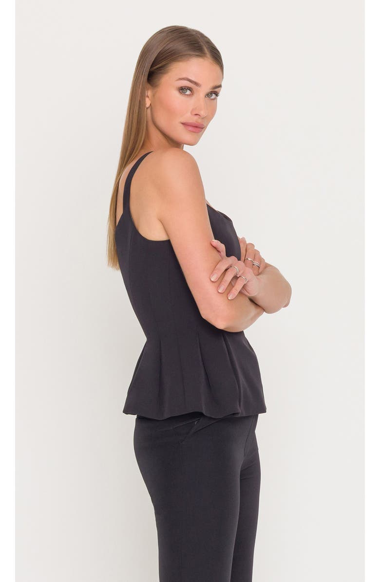 Generation Love Sofia Crepe Peplum Top, Alternate, color, Black