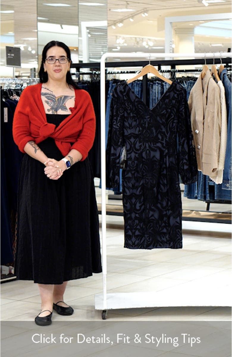 Lela Blouson Sleeve Cocktail Dress, sales video thumbnail