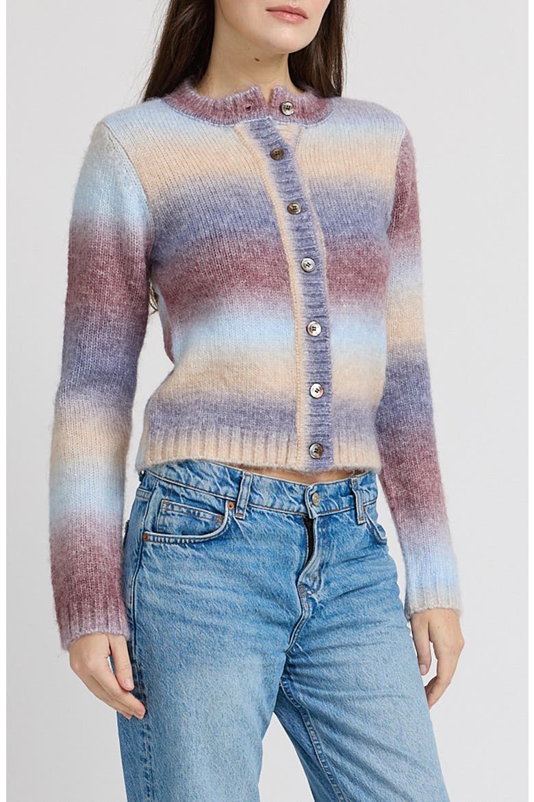 Erin Ombre Cardigan, Alternate, color, BLUE BROWN OMBRE
