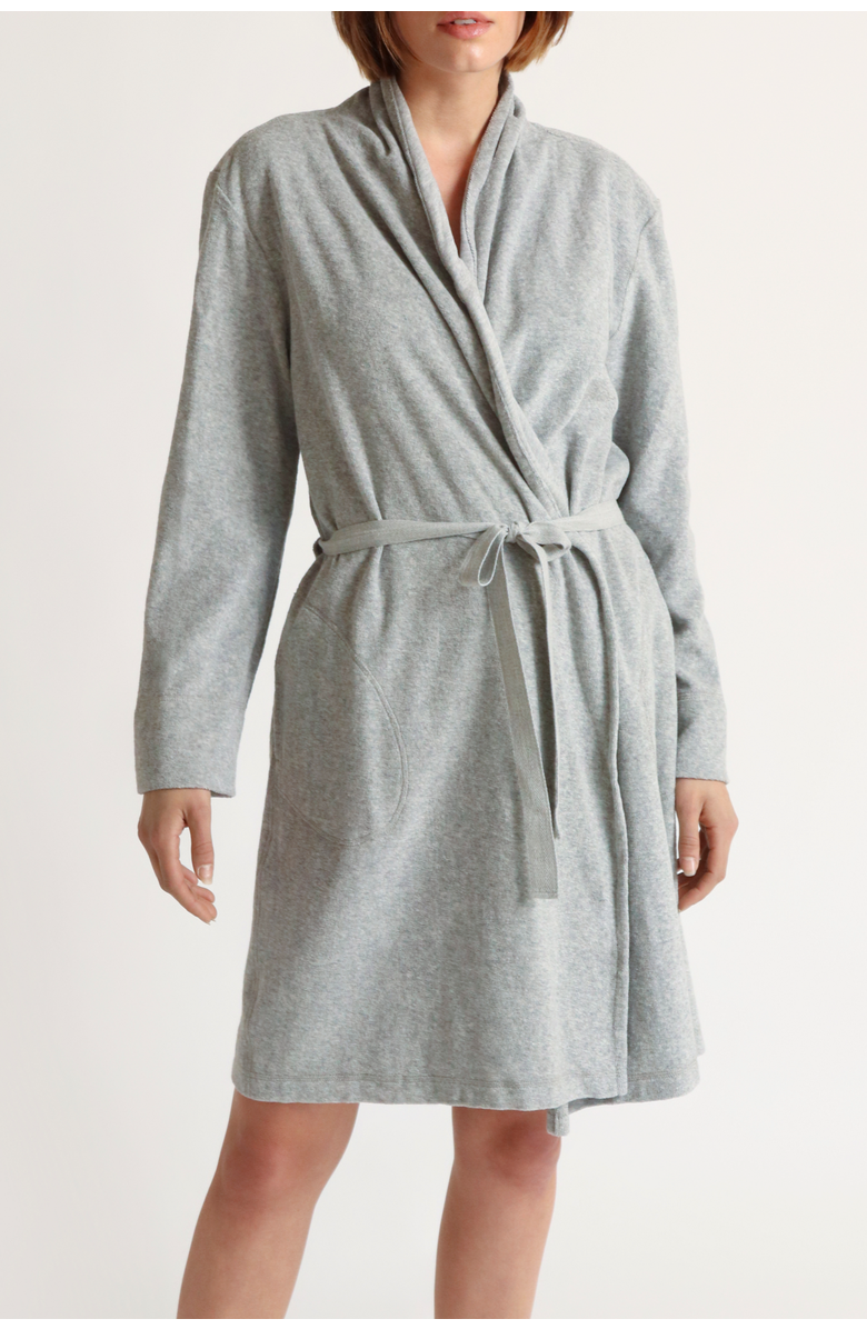skin FRENCH TERRY ROBE WITH BELT, Main, color,