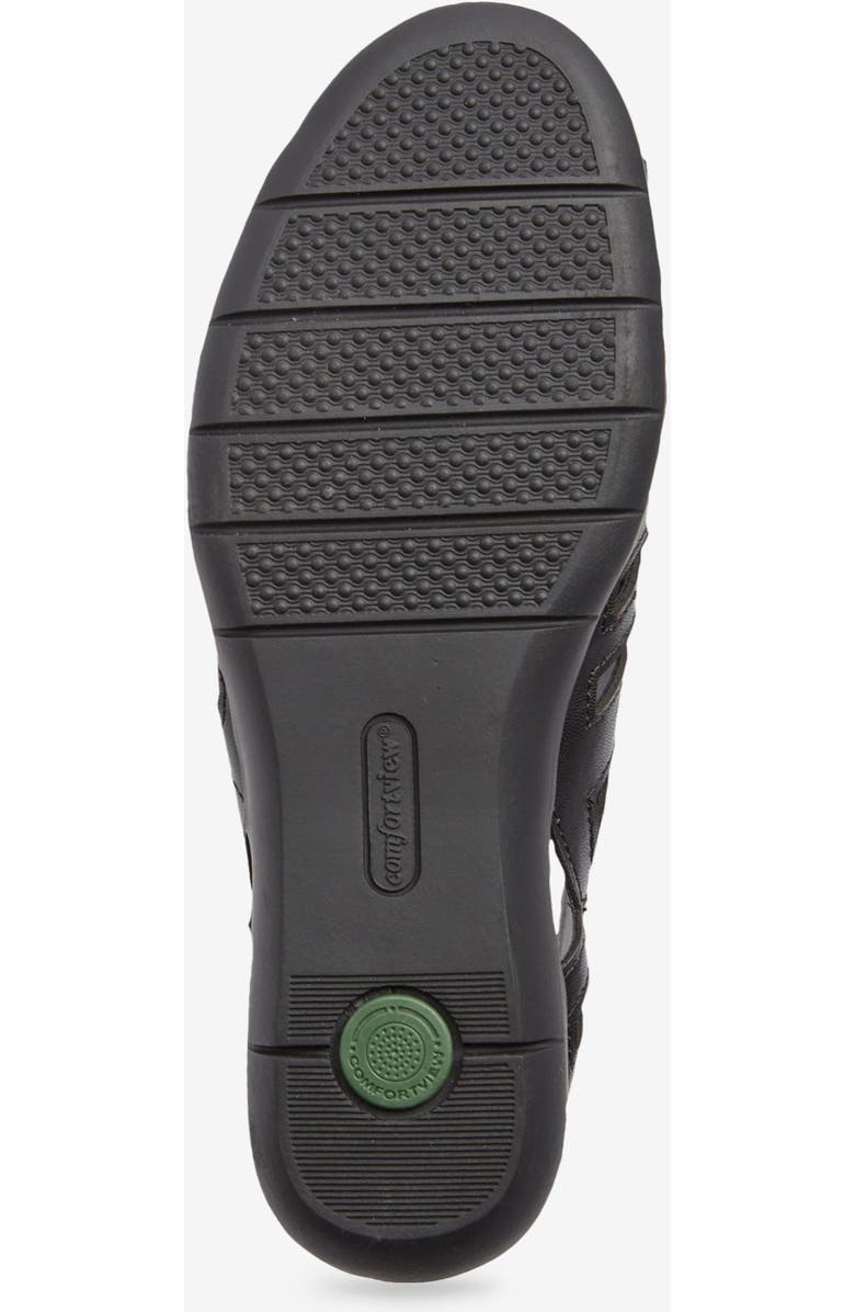 Comfortview The Nyla Gladiator Sandal, Alternate, color, Black