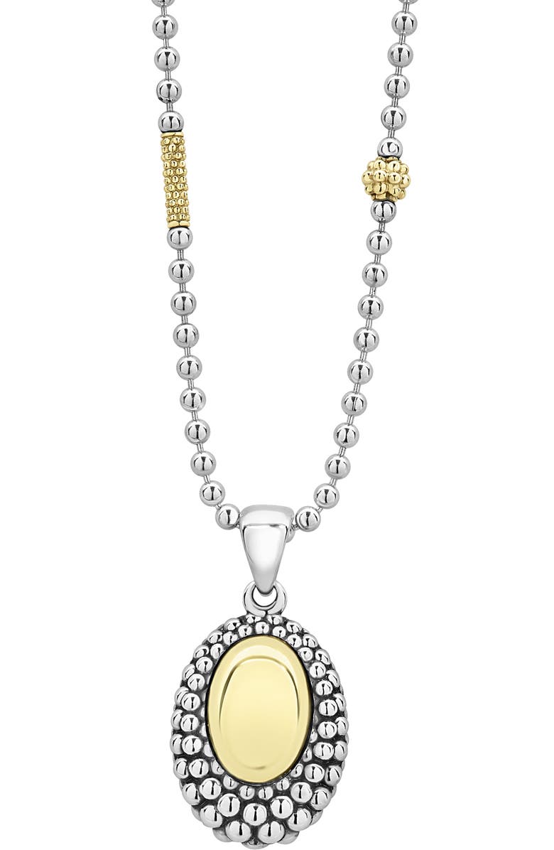 LAGOS High Bar Oval Pendant Necklace, Alternate, color,