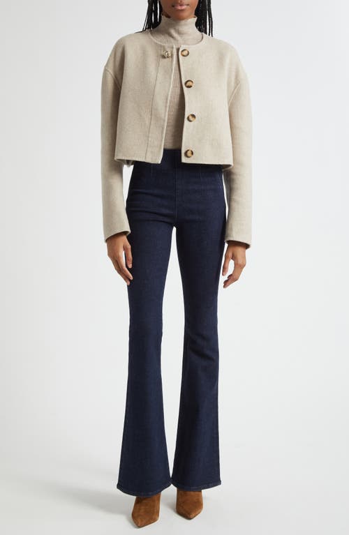 Veronica Beard Philips Crop Wool Blend Jacket In White