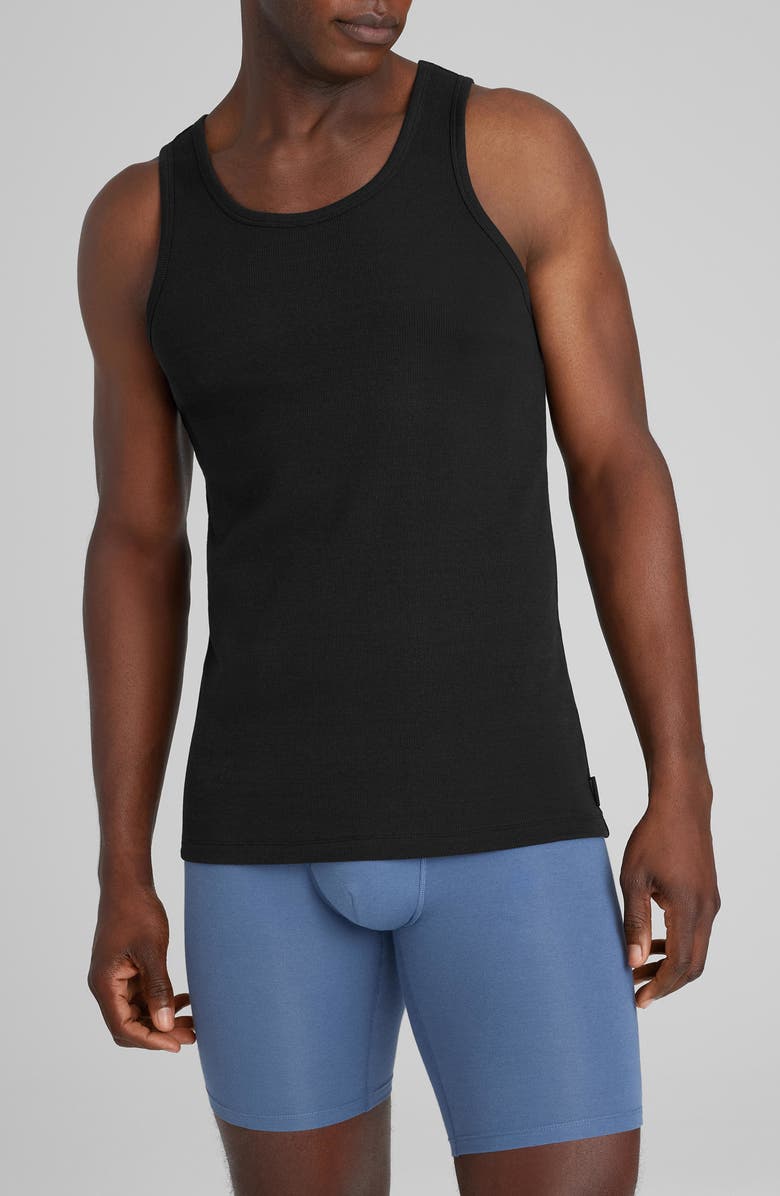 Tommy John Men's Cool Stretch Cotton 3-Pack Rib Tanks, Main, color, 